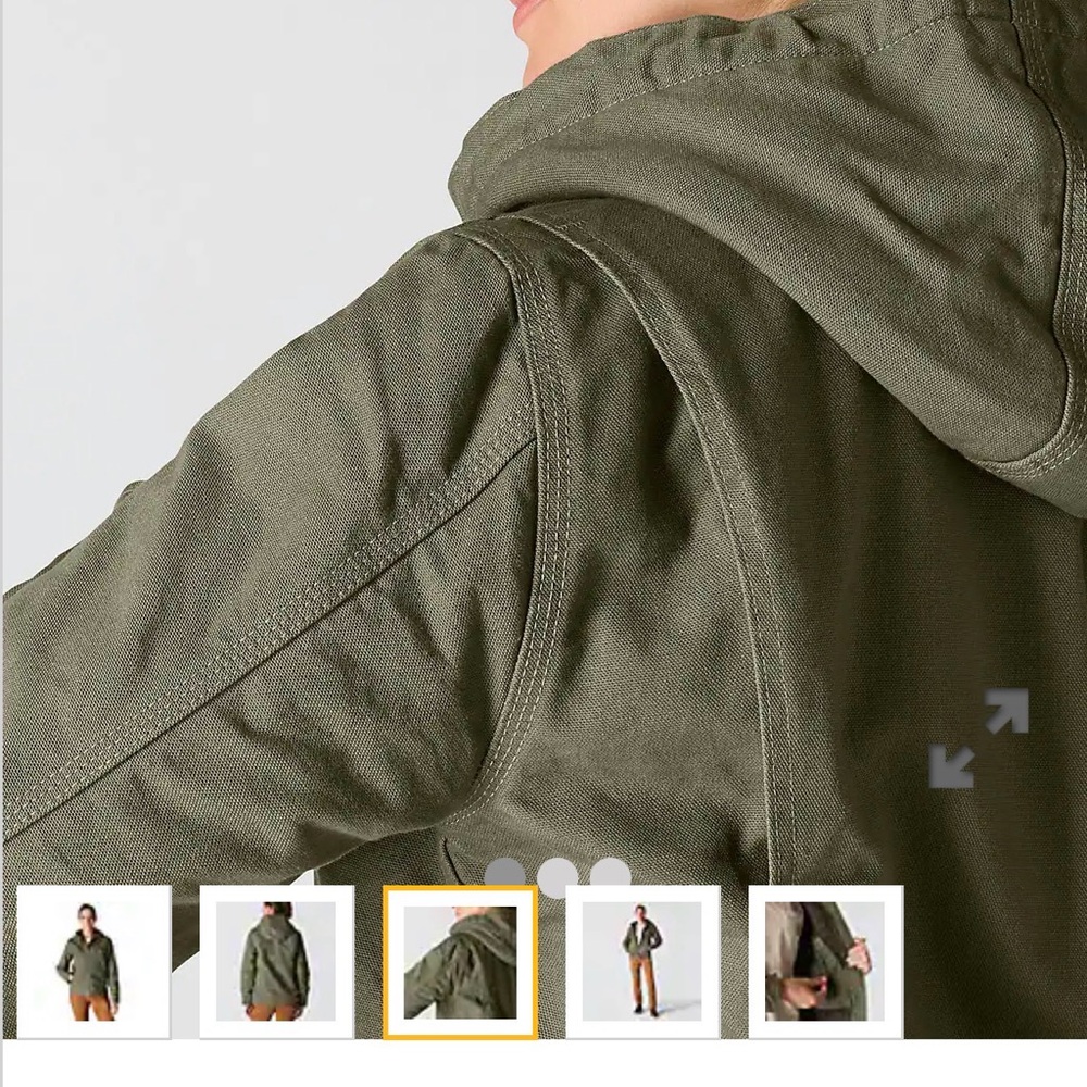 Carhartt Women's Loose Fit Washed Duck Jacket - Sherpa Lined - Picture 3 of 8